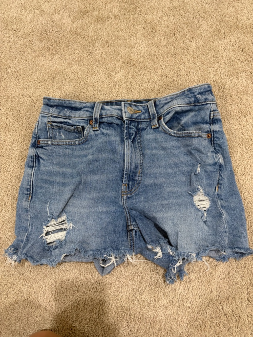 Old Navy Distressed Light Blue Denim Jean Shorts